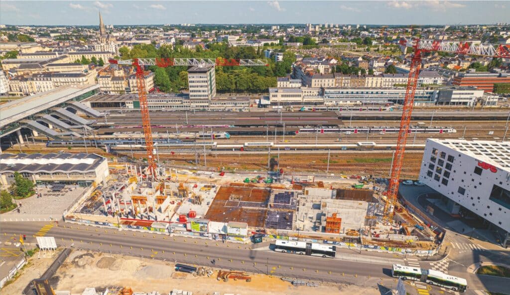 Le Carrousel, futur pôle d’échanges multimodal et immeuble de bureaux dans la ZAC EuroNantes